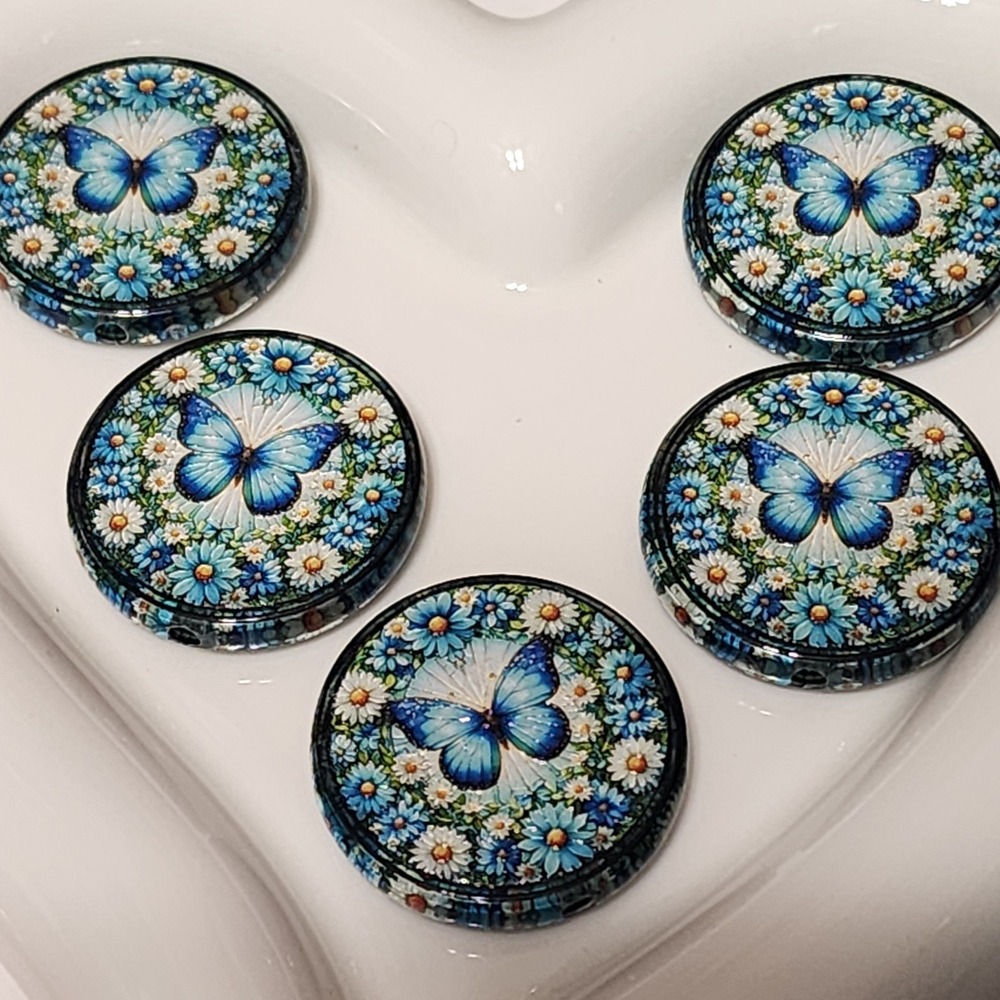 Butterfly Beads 2 Pcs Focal Beads Country Beaded Pen Jewelry Making Charms